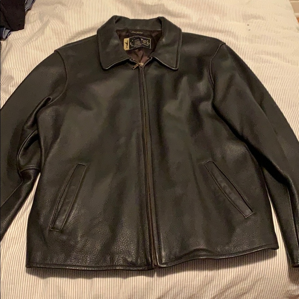 Brown leather jacket
